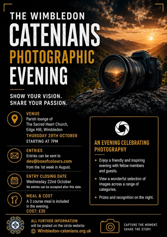 Wimbledon Catenians Photographic Night 2026